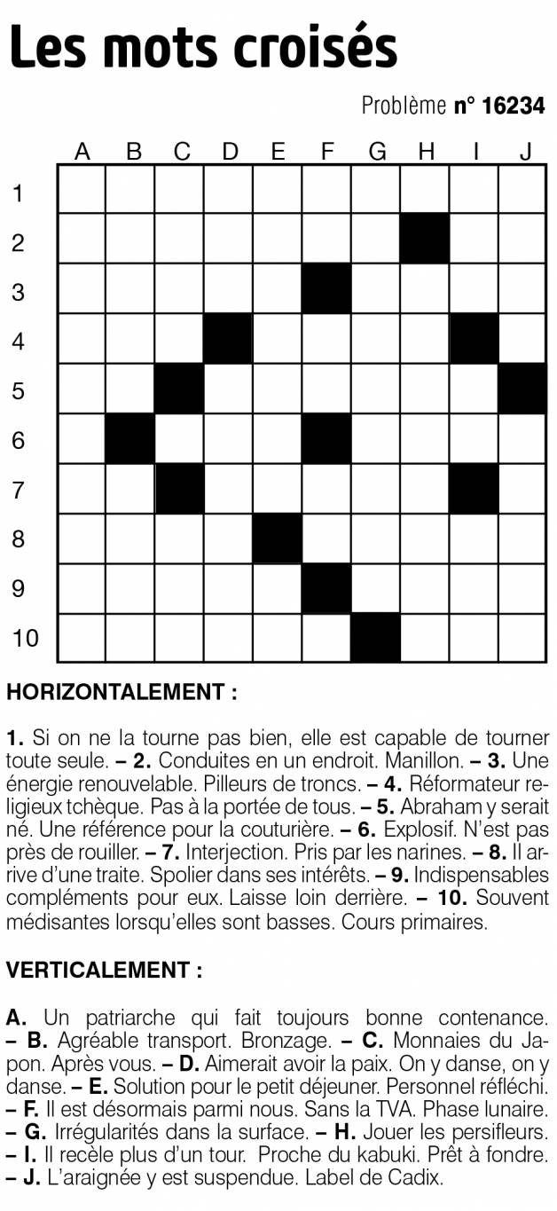 Les mots croisés
