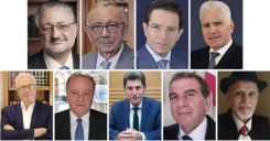 From left to right and top to bottom: Moussa Khoury, Rami Haykal, Alexandre Najjar, Fadi Barakat, Abdo Lahoud, Nader Gaspard, Wajih Massaad, Michel Eid and Tanios Eid. (Credit: DR)