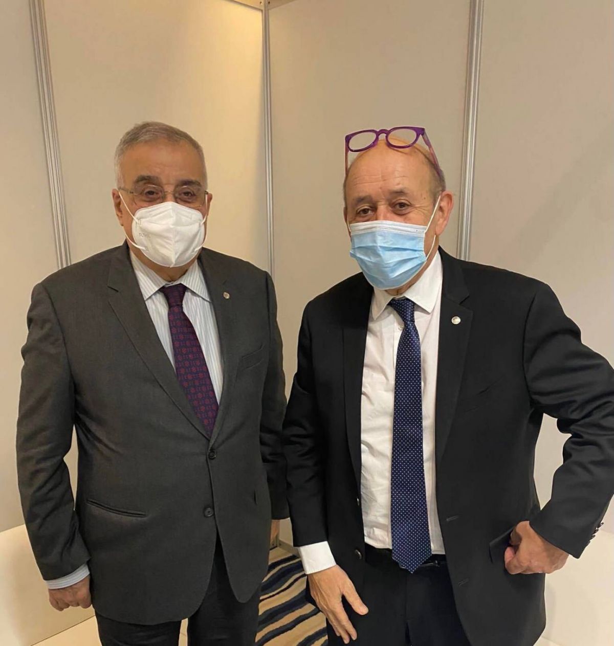 Bou Habib évoque en Espagne avec Le Drian et Aboul Gheit l'accélération des négociations avec le FMI