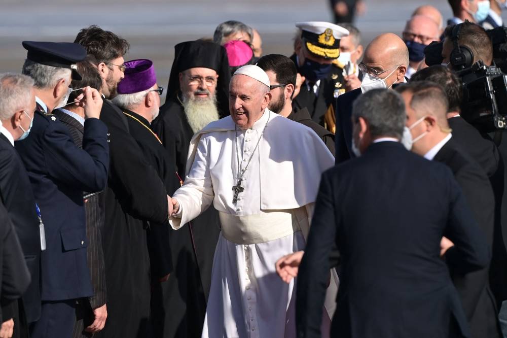 Le pape François à Athènes pour la première visite papale en deux décennies