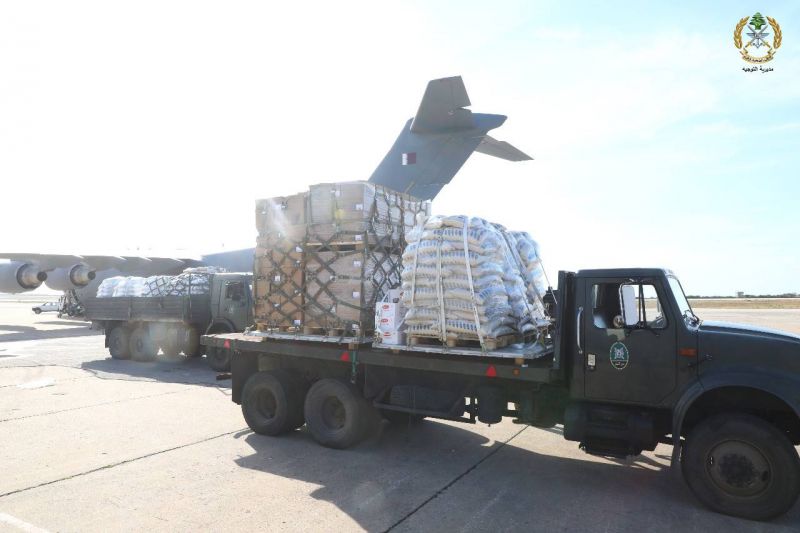L'armée libanaise reçoit 70 tonnes d'aide alimentaire du Qatar