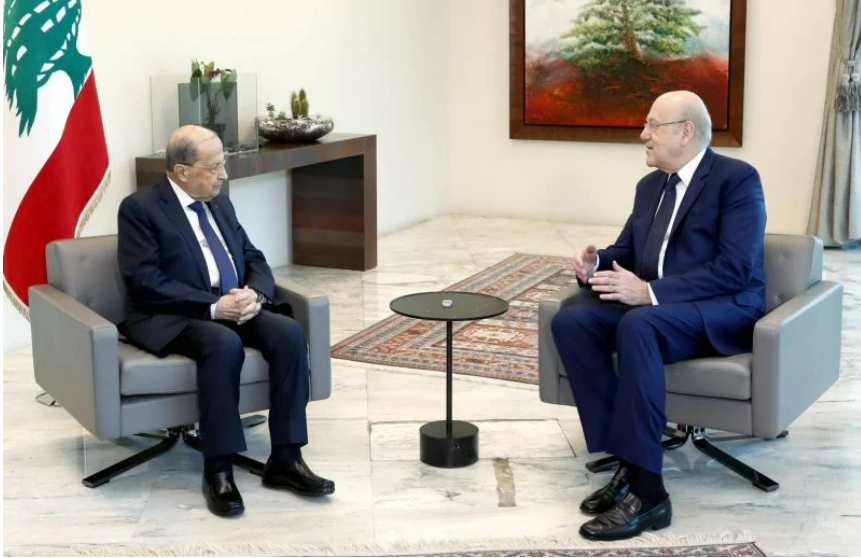 Mikati and Aoun discuss Mikati and Aoun discuss