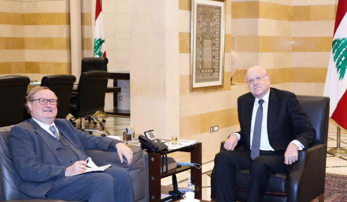Mikati s'entretient avec l'ambassadeur Duquesne, chargé du soutien au Liban