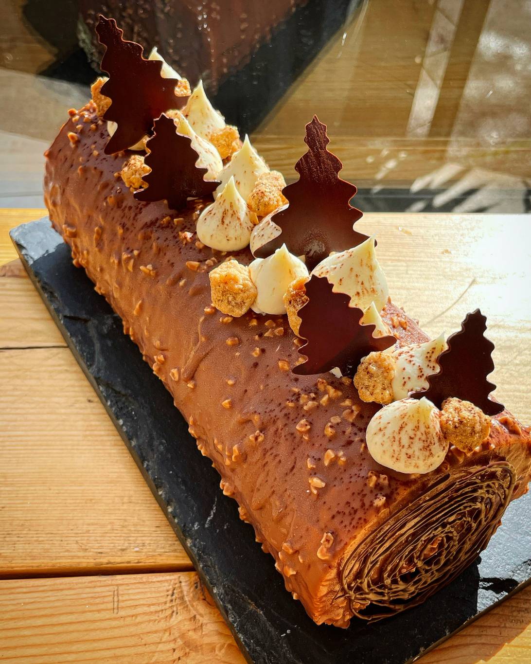 La bûche gianduja vanille de Pierre Abi Hayla