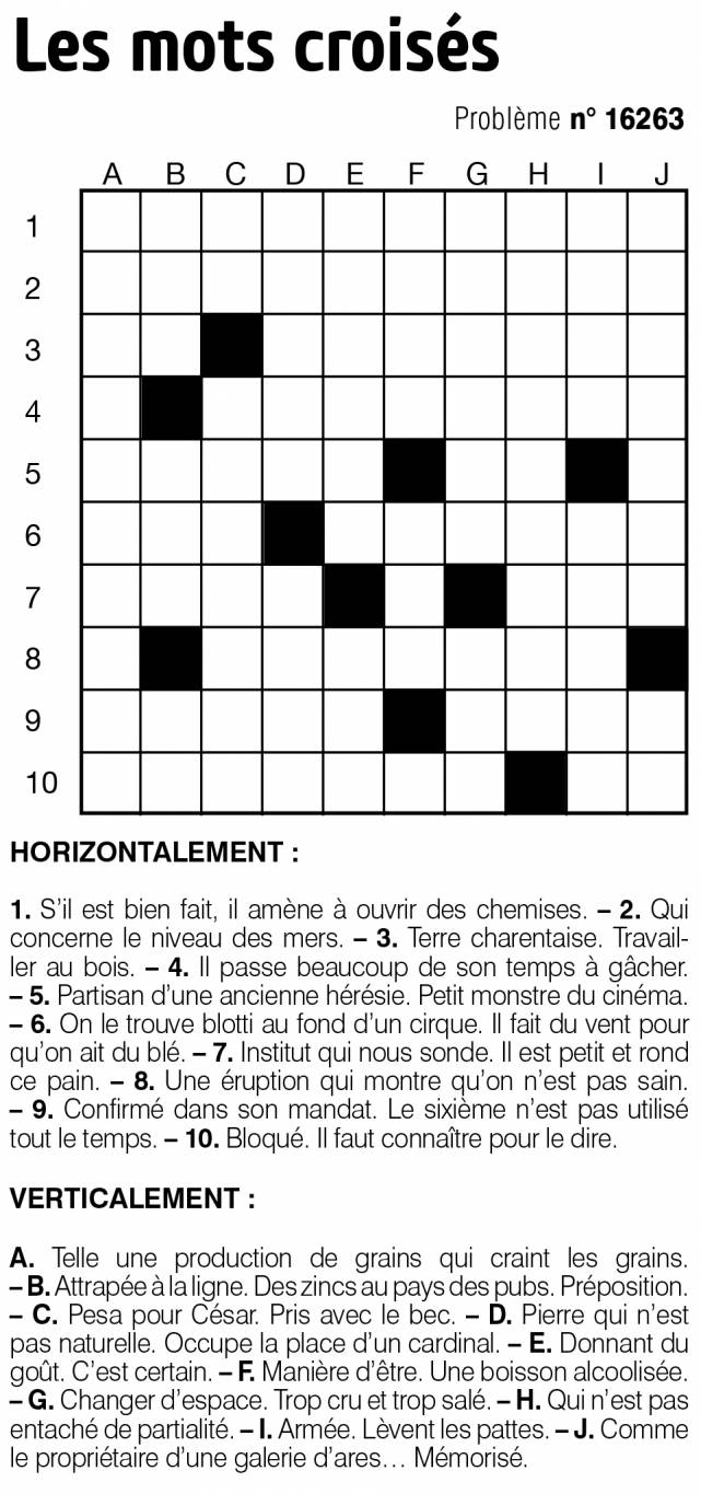 Les mots croisés