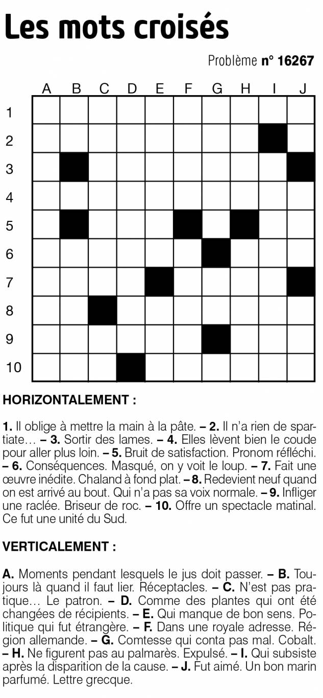 Les mots croisés