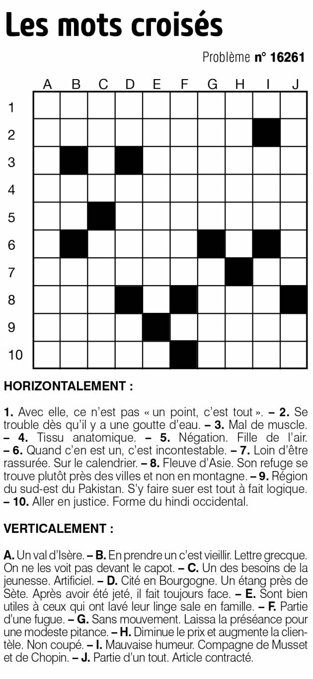 Les mots croisés