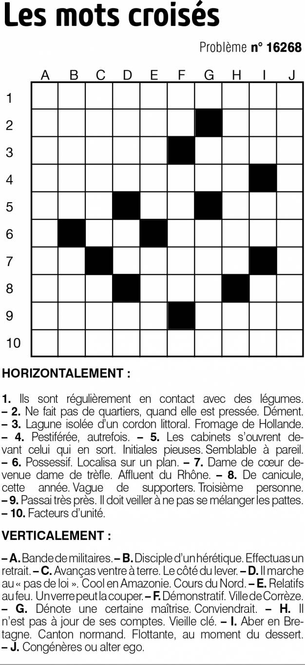 Les mots croisés