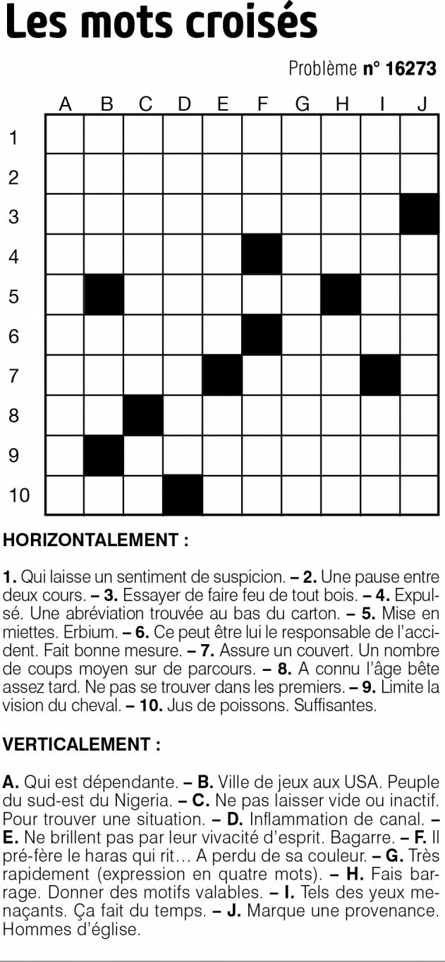 Les mots croisés
