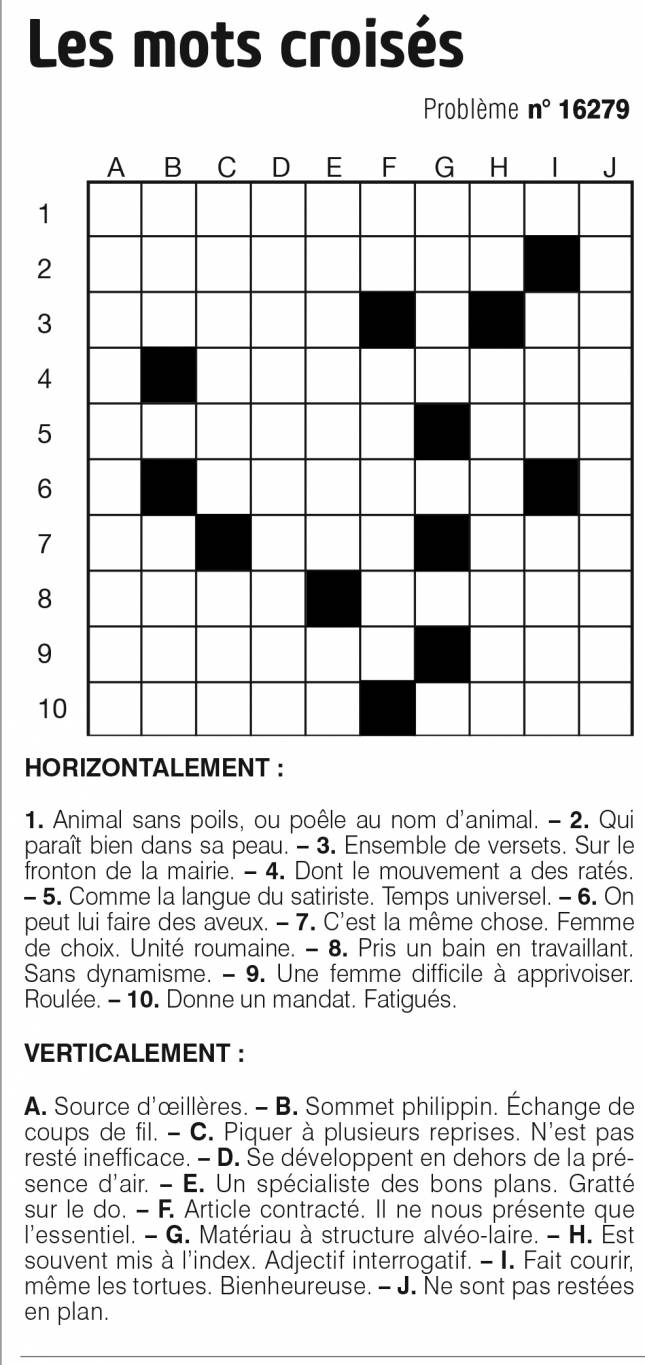 Les mots croisés