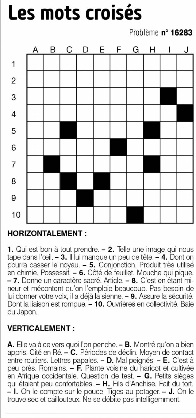 Les mots croisés