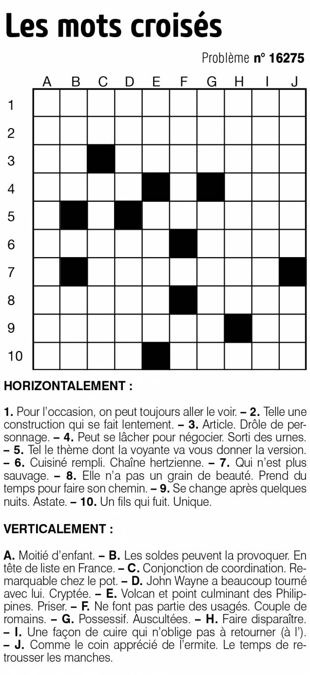 Les mots croisés