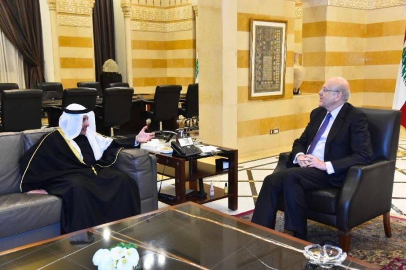 Kuwaiti foreign minister meets with Mikati during first visit by senior Gulf official to Lebanon since diplomatic spat