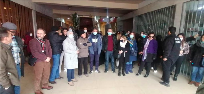 School employees strike and protest across Lebanon
