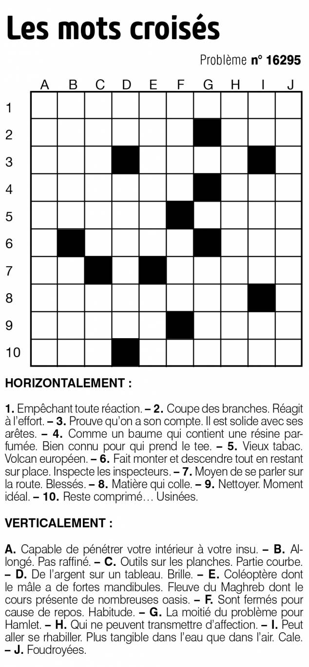 Les mots croisés