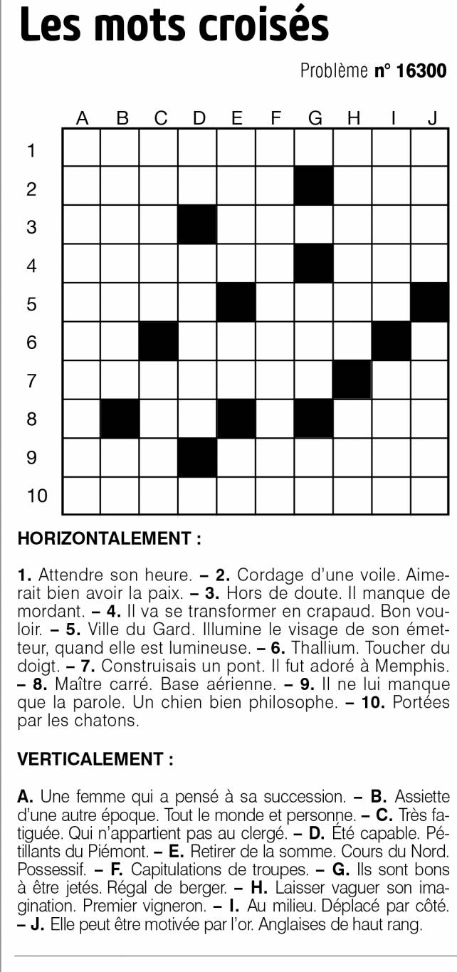 Les mots croisés