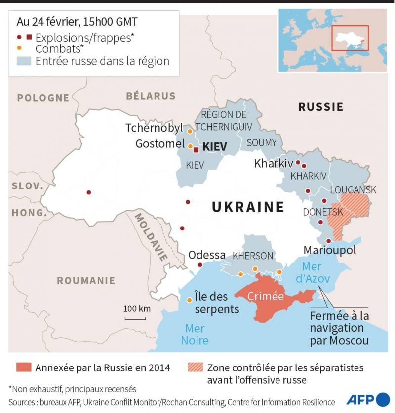 Les forces en présence en Ukraine