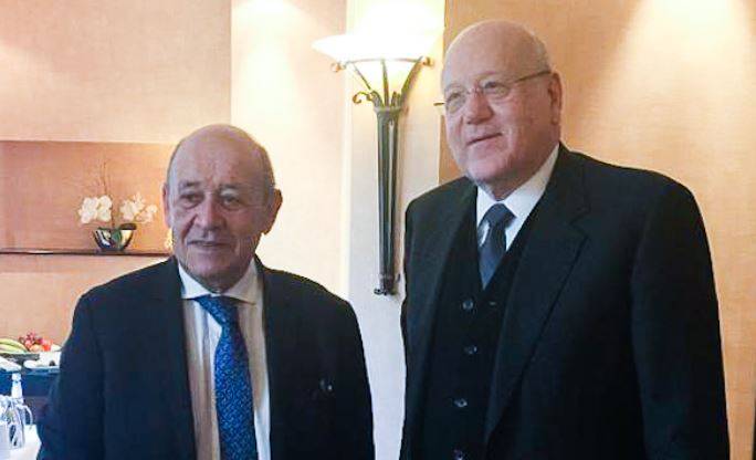 Premier Mikati meets with French foreign minister in Munich