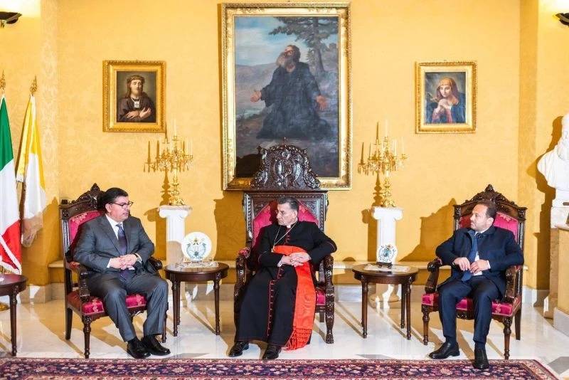 Bahaa Hariri meets with Patriarch Rai in Rome