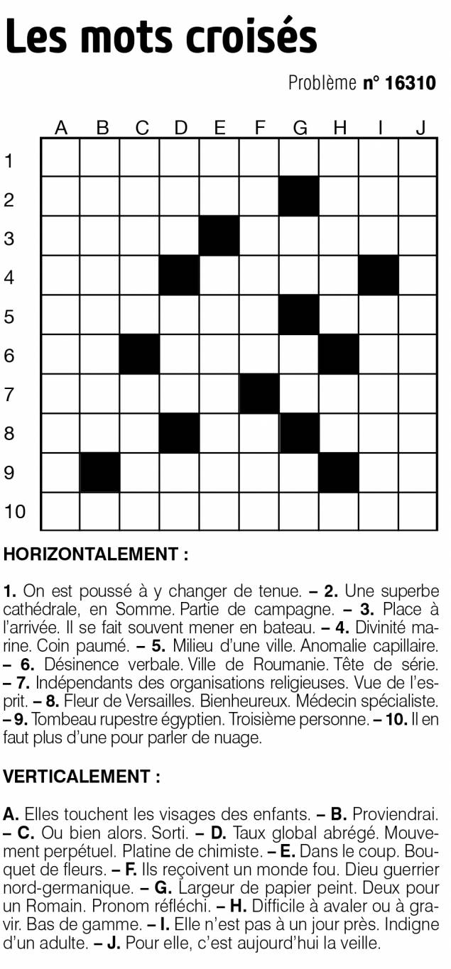 Les mots croisés