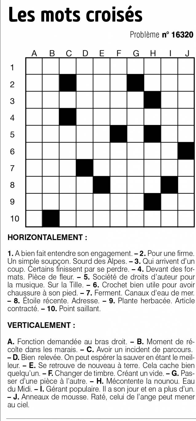 Les mots croisés
