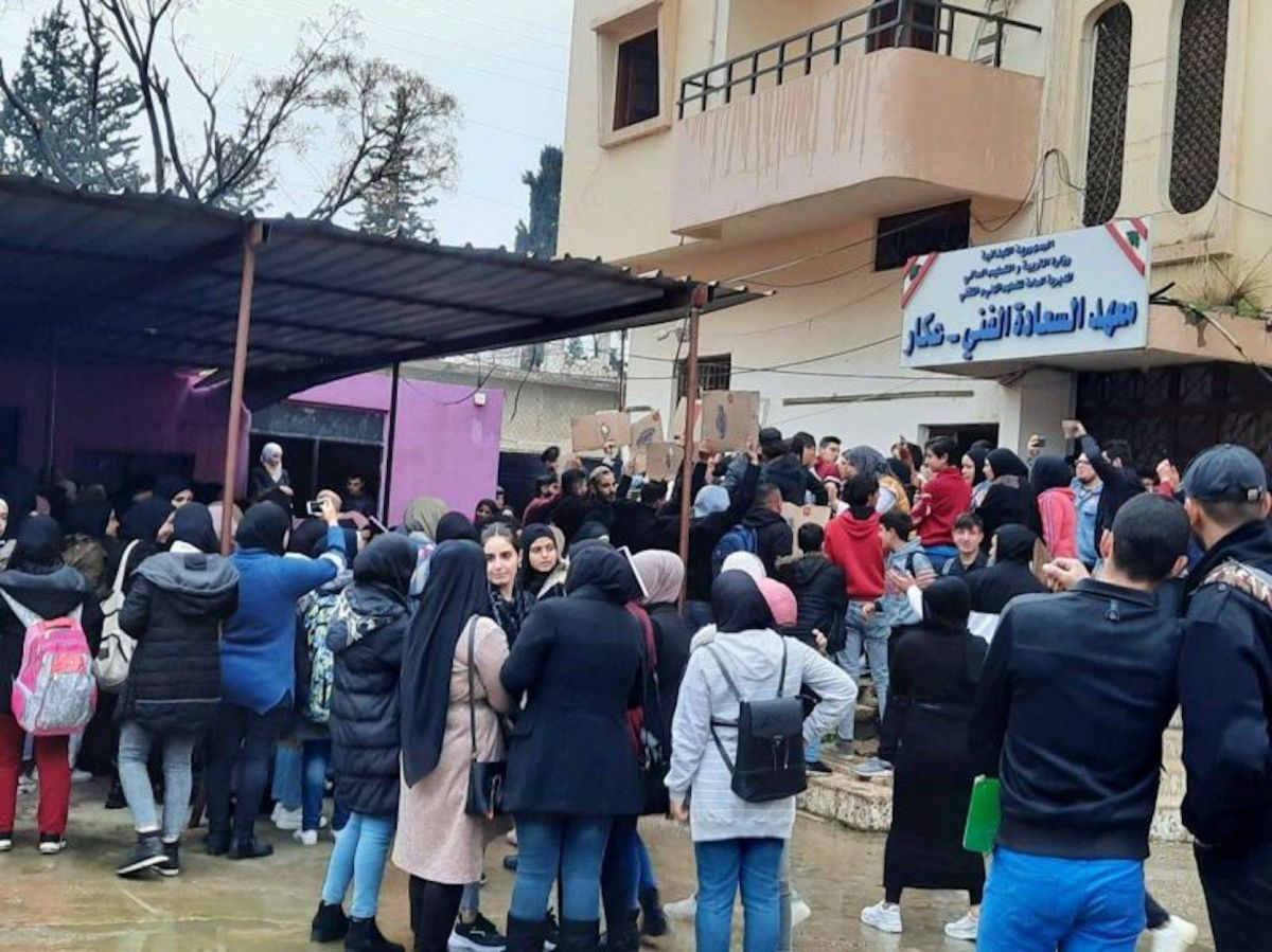 Akkar's secondary, post-secondary students protest fee increases