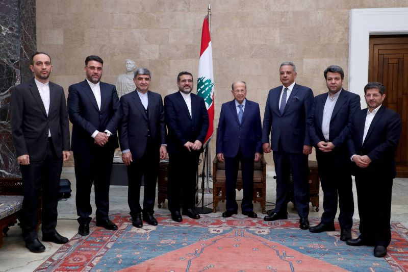 Receiving an Iranian minister, Aoun voices hopes for 