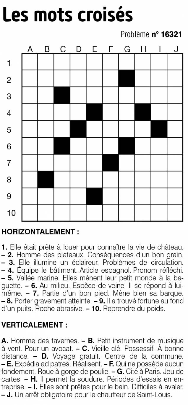 Les mots croisés