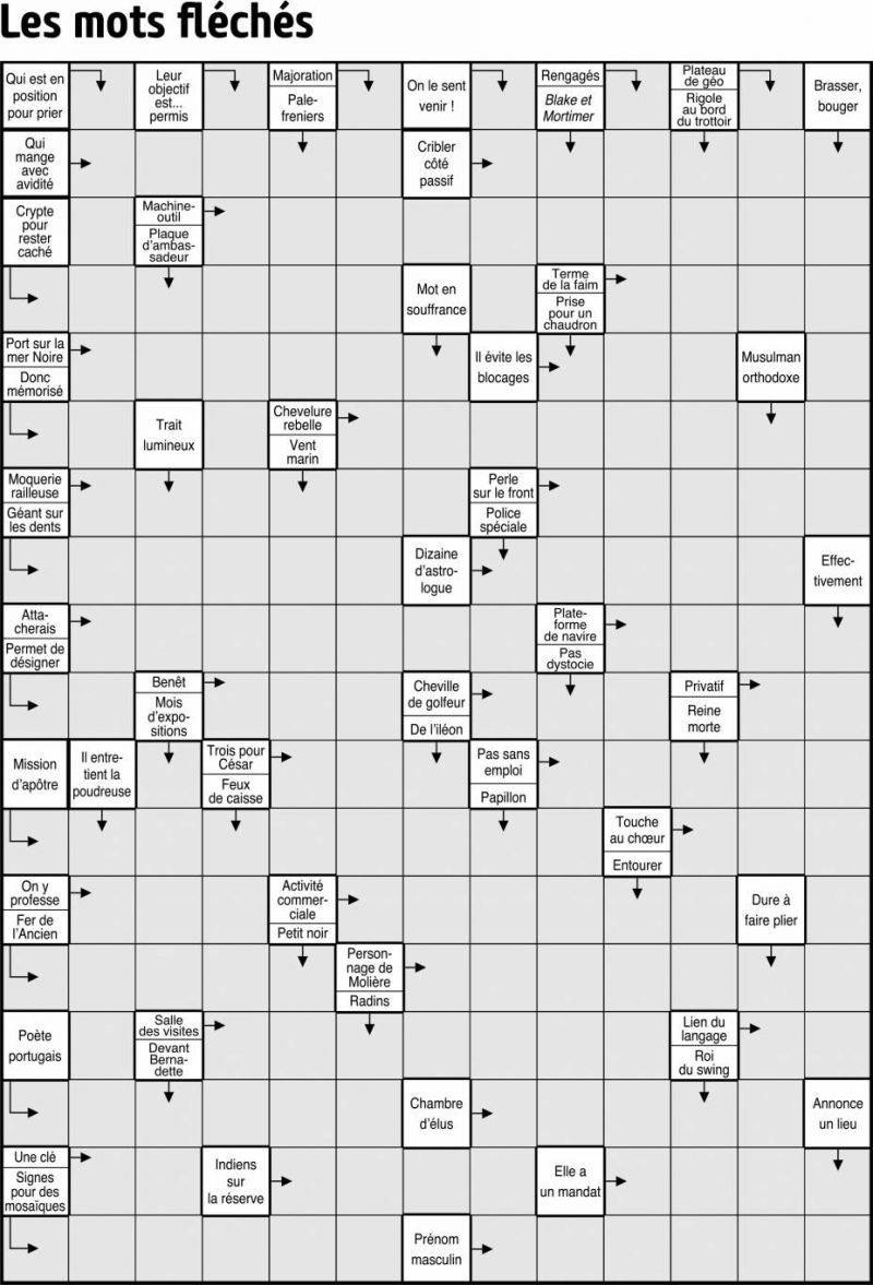 Les mots fléchés