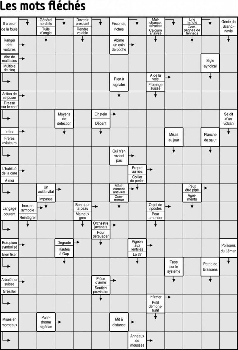Les mots fléchés