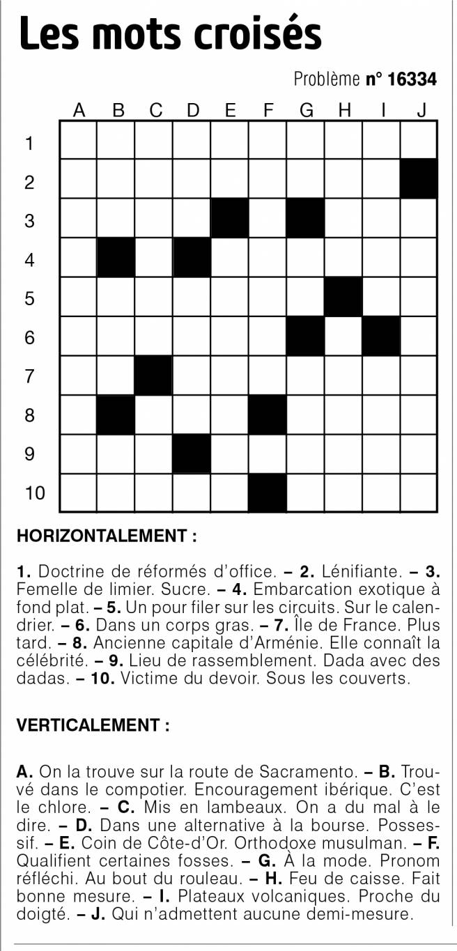 Les mots croisés