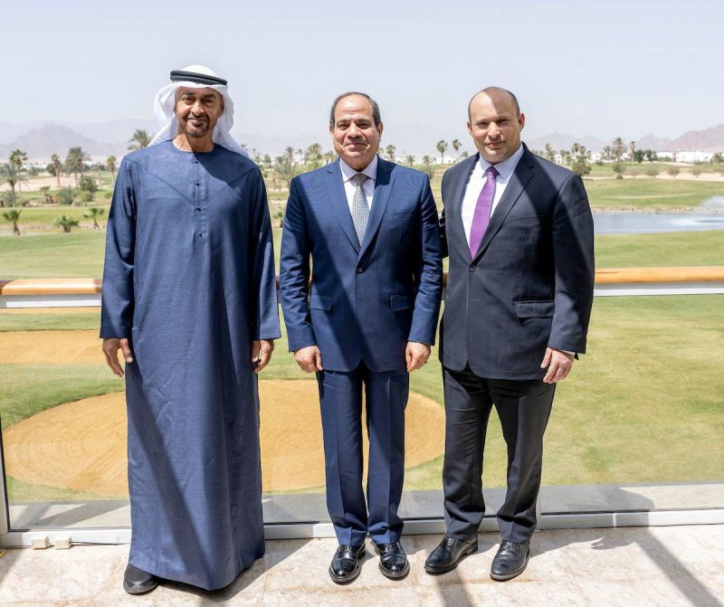 Rare sommet tripartite réunissant Sissi, Bennett et Mohammad ben Zayed