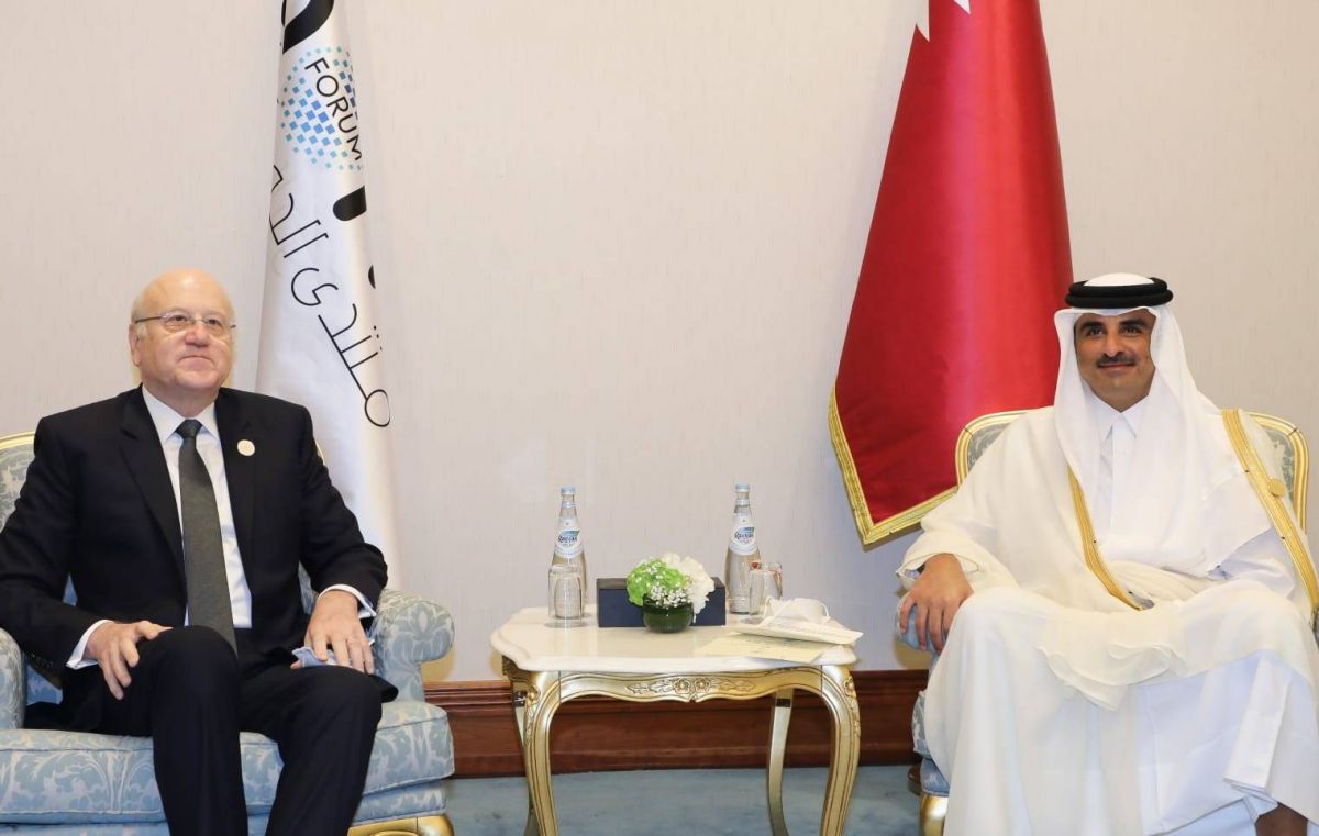 Le Premier ministre libanais Mikati reçu par l'émir du Qatar
