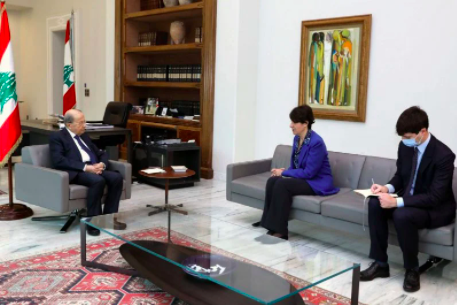 President Aoun meets with French Ambassador Grillo
