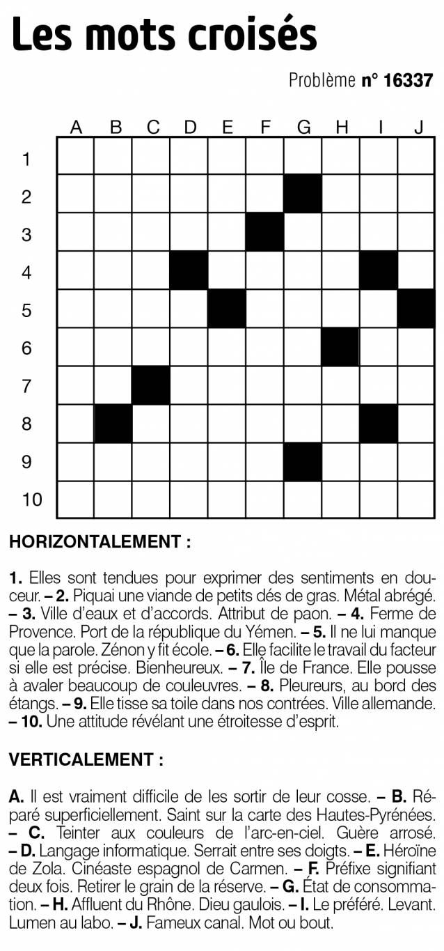Les mots croisés