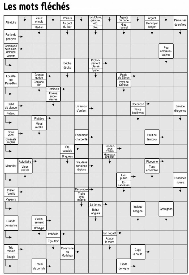 Les mots fléchés