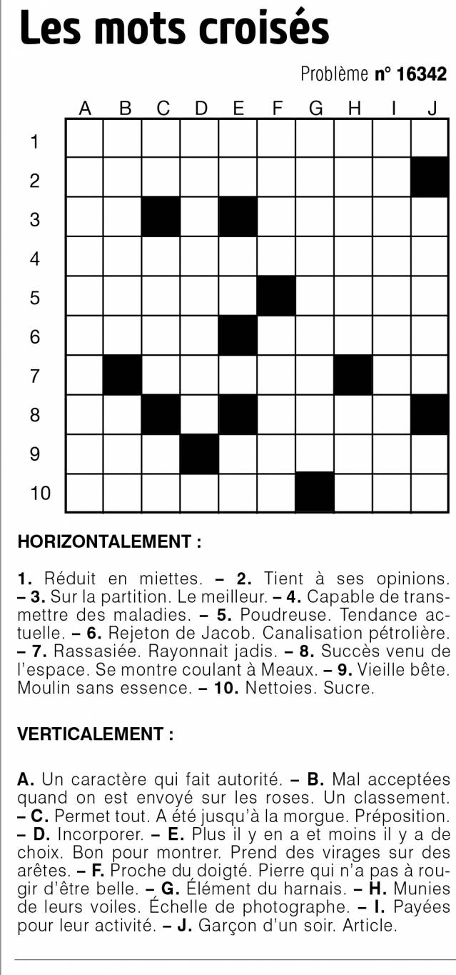 Les mots croisés