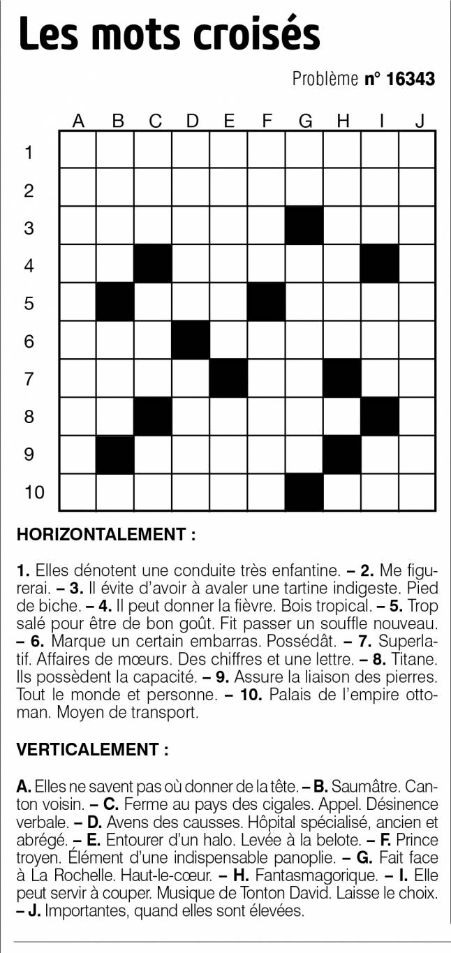 Les mots croisés