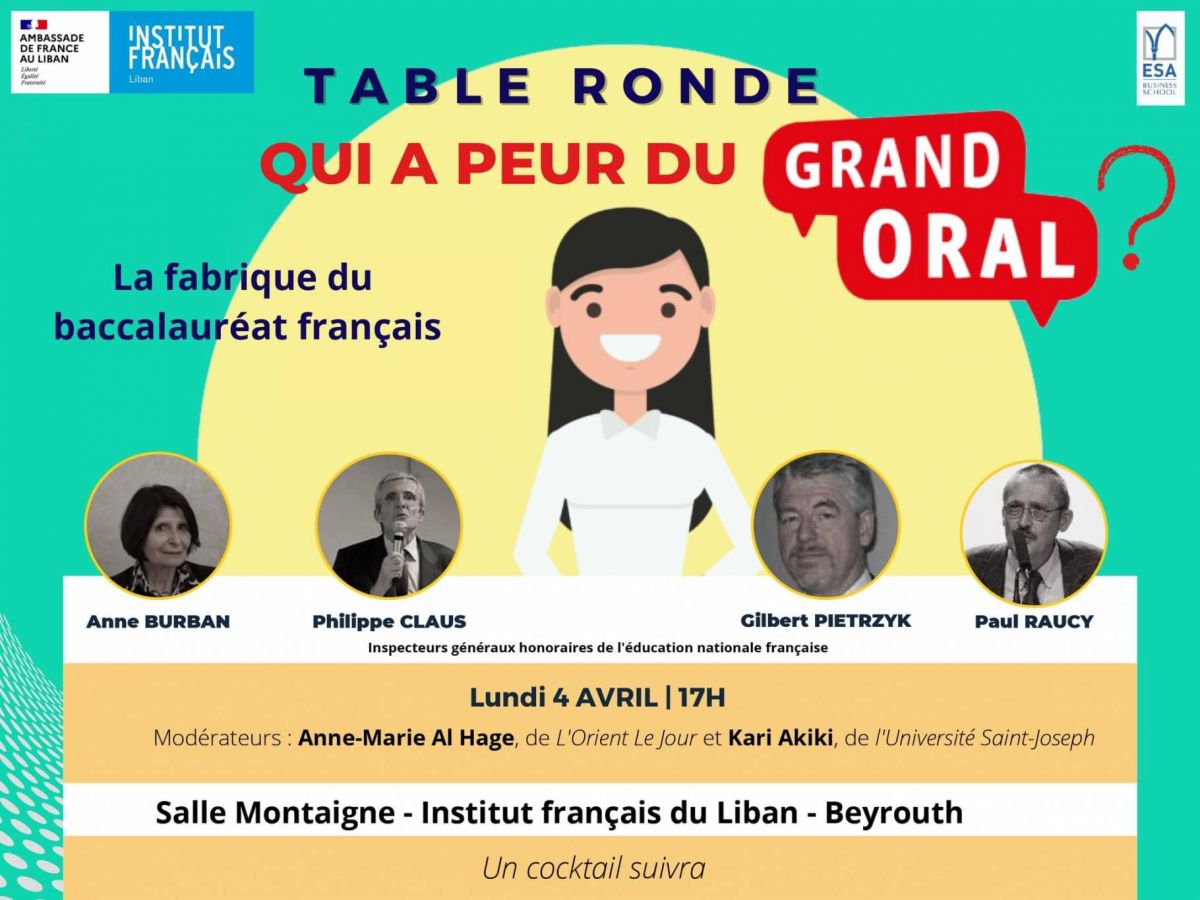 « Qui a peur du grand oral du bac français ? » aujourd’hui à la salle Montaigne