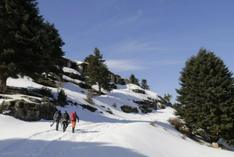 Joyce Azzam trekked across Lebanon Mountain Trail in the icy cold