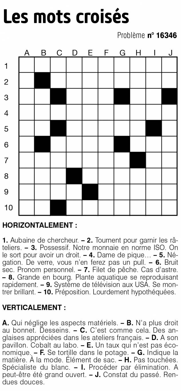 Les mots croisés