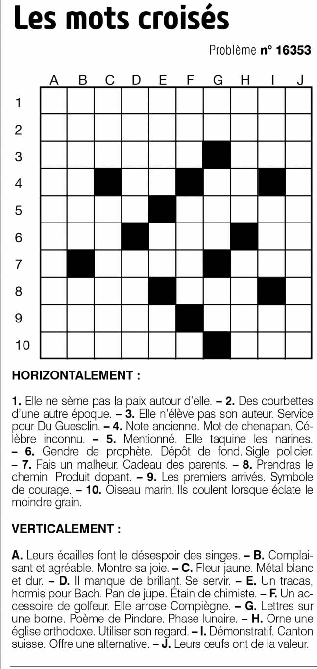 Les mots croisés