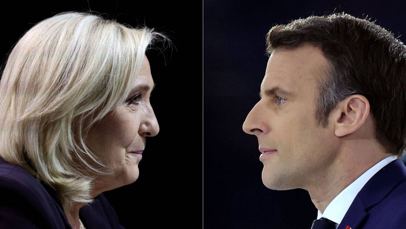 Macron a obtenu 27,08% des suffrages exprimés au 1er tour, Le Pen 26,45%, selon des résultats partiels de l'Intérieur