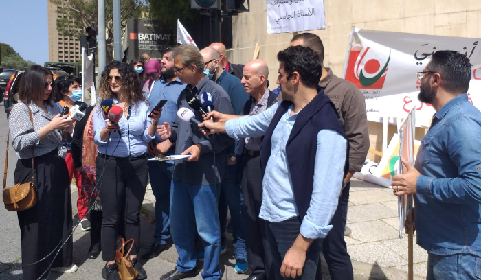Lebanese University contract lecturers begin open-ended sit-in at Grand Serail