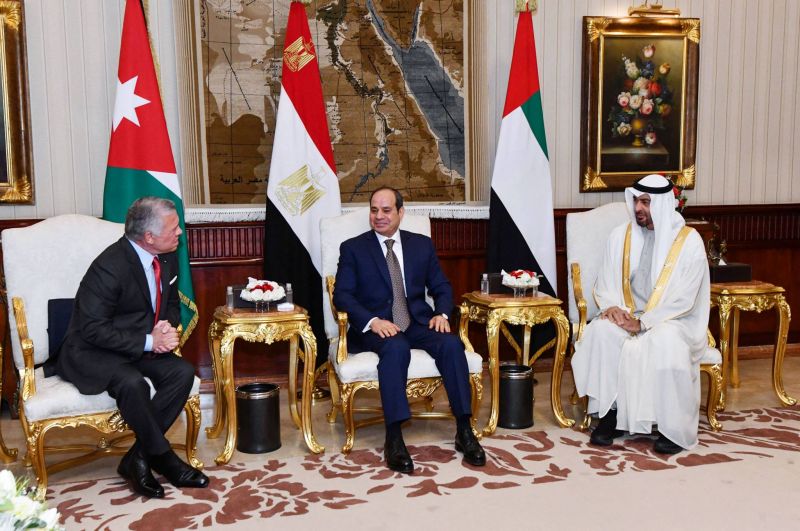 Sissi, le roi jordanien et le prince héritier d'Abou Dhabi discutent de Jérusalem