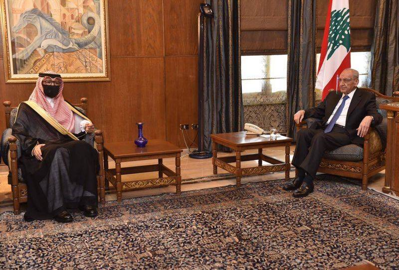 Berri received recently returned Saudi ambassador at Ain al-Tineh Berri received recently returned Saudi ambassador at Ain al-Tineh