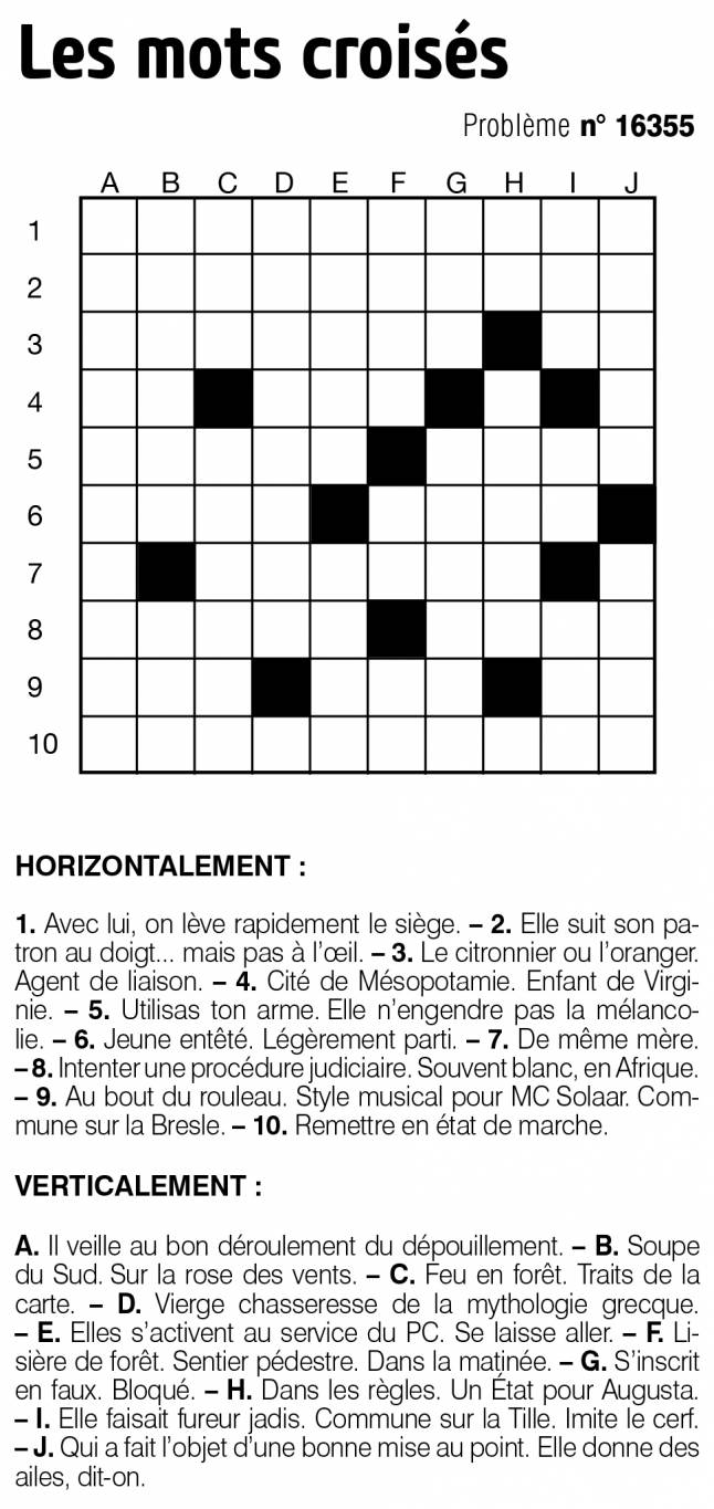 Les mots croisés