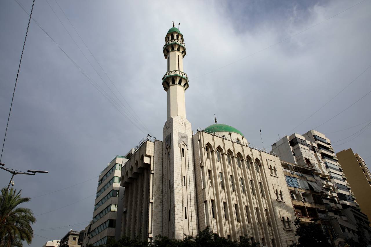 The Jamal Abdel Nasser mosque at Corniche al-Mazraa. (Credit:  Florient Zwein/OLJ)