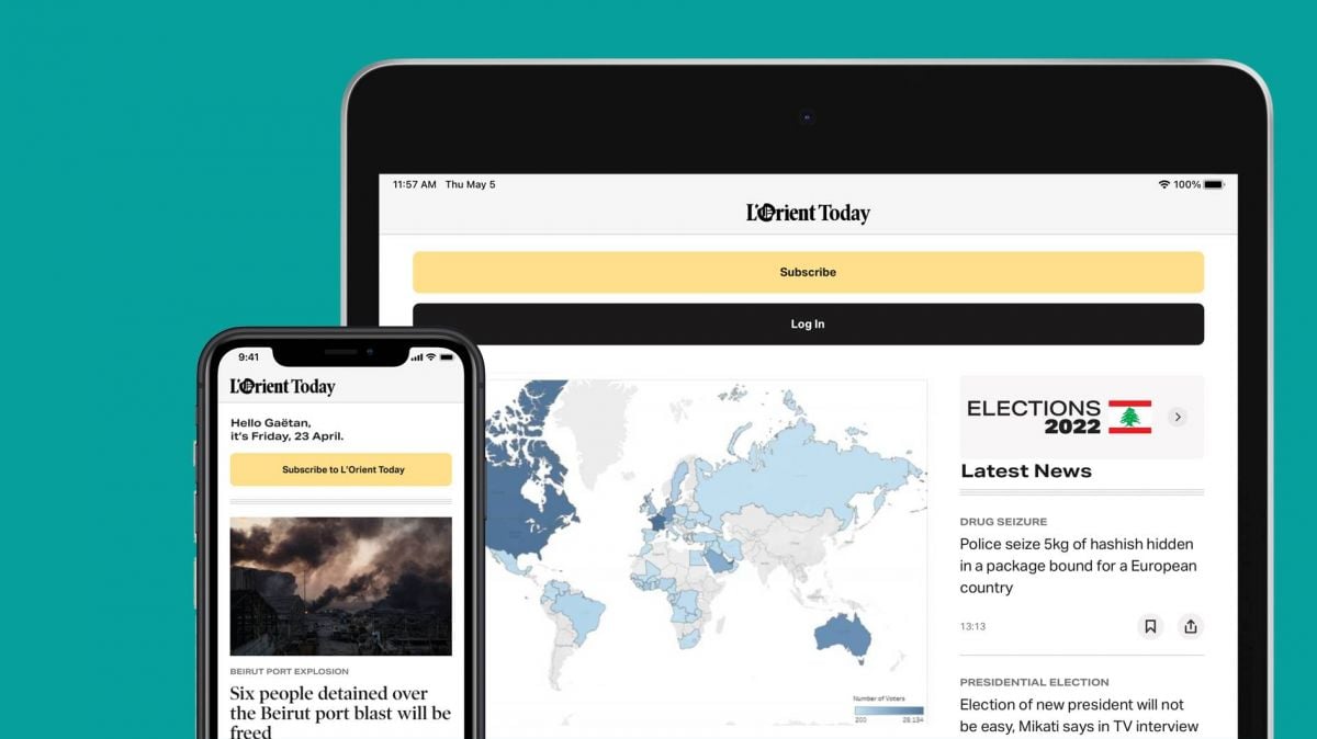 Discover the new L'Orient Today mobile app