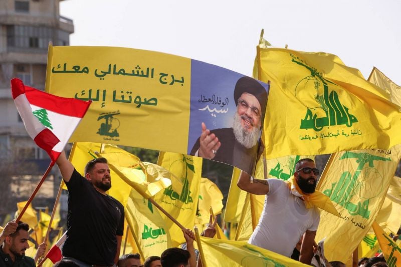 Hezbollah chief takes aim at American maritime border talks mediator in pre-elections rally speech